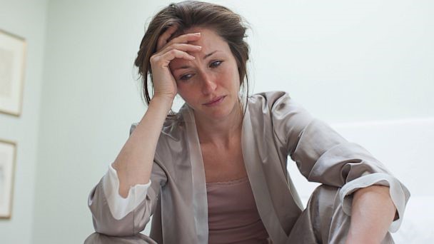 A woman feeling stress